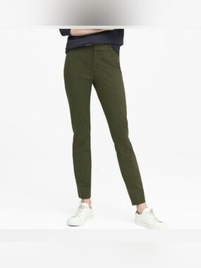 Banana Republic Slim Ankle Pants “Sloan” olive green size 10 petite